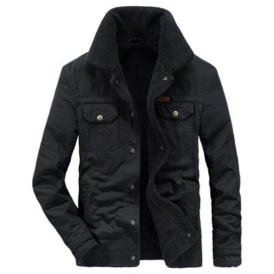 Winter Plus Velvet Thick Men 'S Pure Cotton Lapel Jacket