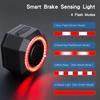 Bicycle Alarm Taillight Burglar Bike Light USB Charging Smart Auto Brake Sensing Waterproof Anti Theft Smart Bicycle Lamp