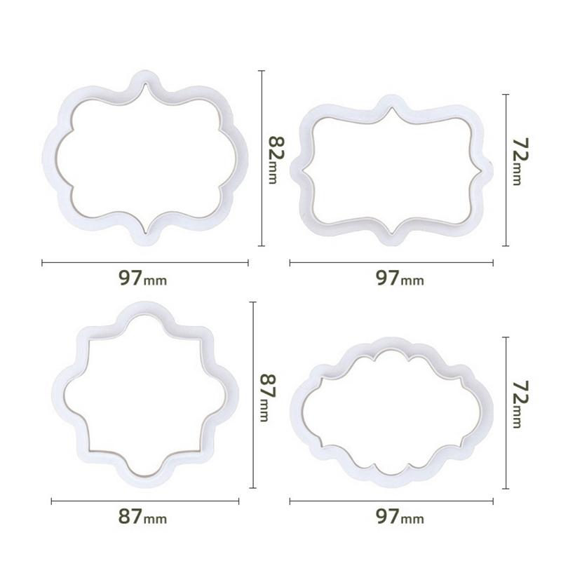 1 buc Vintage placă cadru Cookie Cutter Set Plastic biscuiți mucegai tort decorare instrumente Cookie mucegai