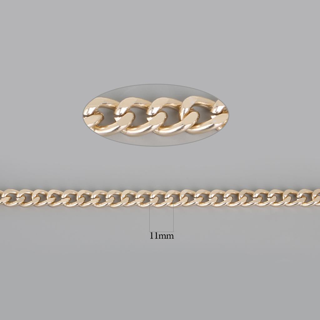Rhodium/Gold/Aluminum Plated Necklace Chains Brass Bulk for DIY Jewelry Making Materials 4 Size For Selection