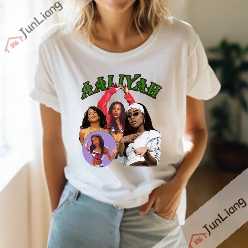 2023 New Princess-Aaliyah Tshirt Unisex Hip Hop Leisure Street Apparel  Unisex Women Fans Gift T-Shirt