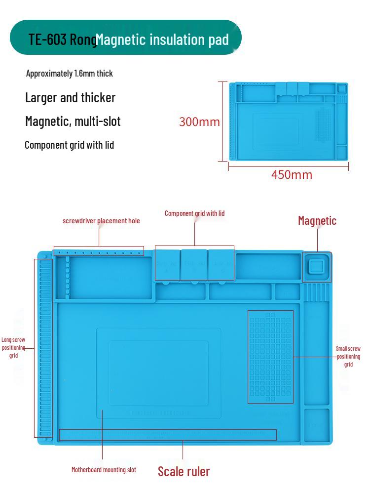 Deer Fairy Heat-Resistant Silicone Soldering Pad for Desktop Repair and Welding.