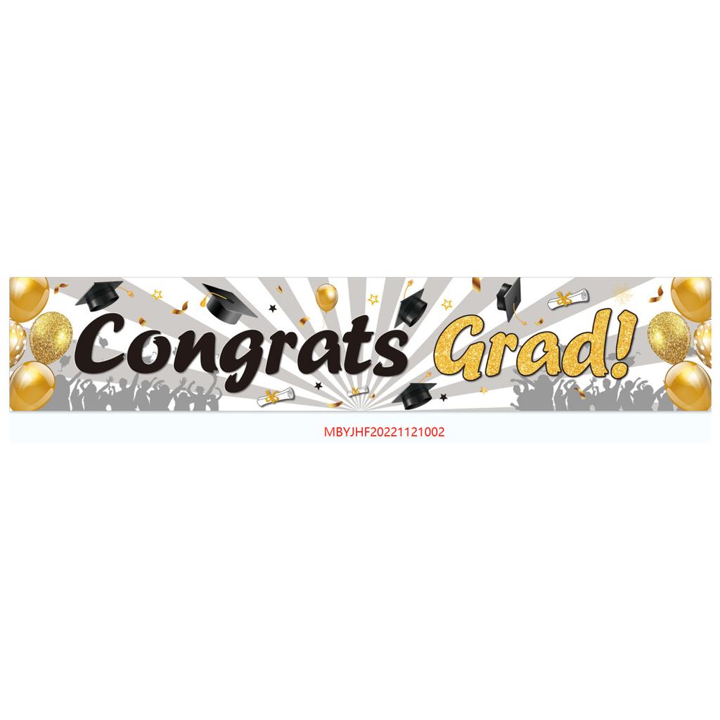 Festive Decoration Oxford Cloth Banner Congratulations Grad Yard Party Graduation Poster Custom Outdoor