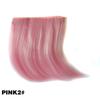 Hair Bangs 2Clips Clip-in Synthetic Hair Extension Rainbow Colorful Frontal Fake Fringe Hairpiece Instant Creative Hairstyle