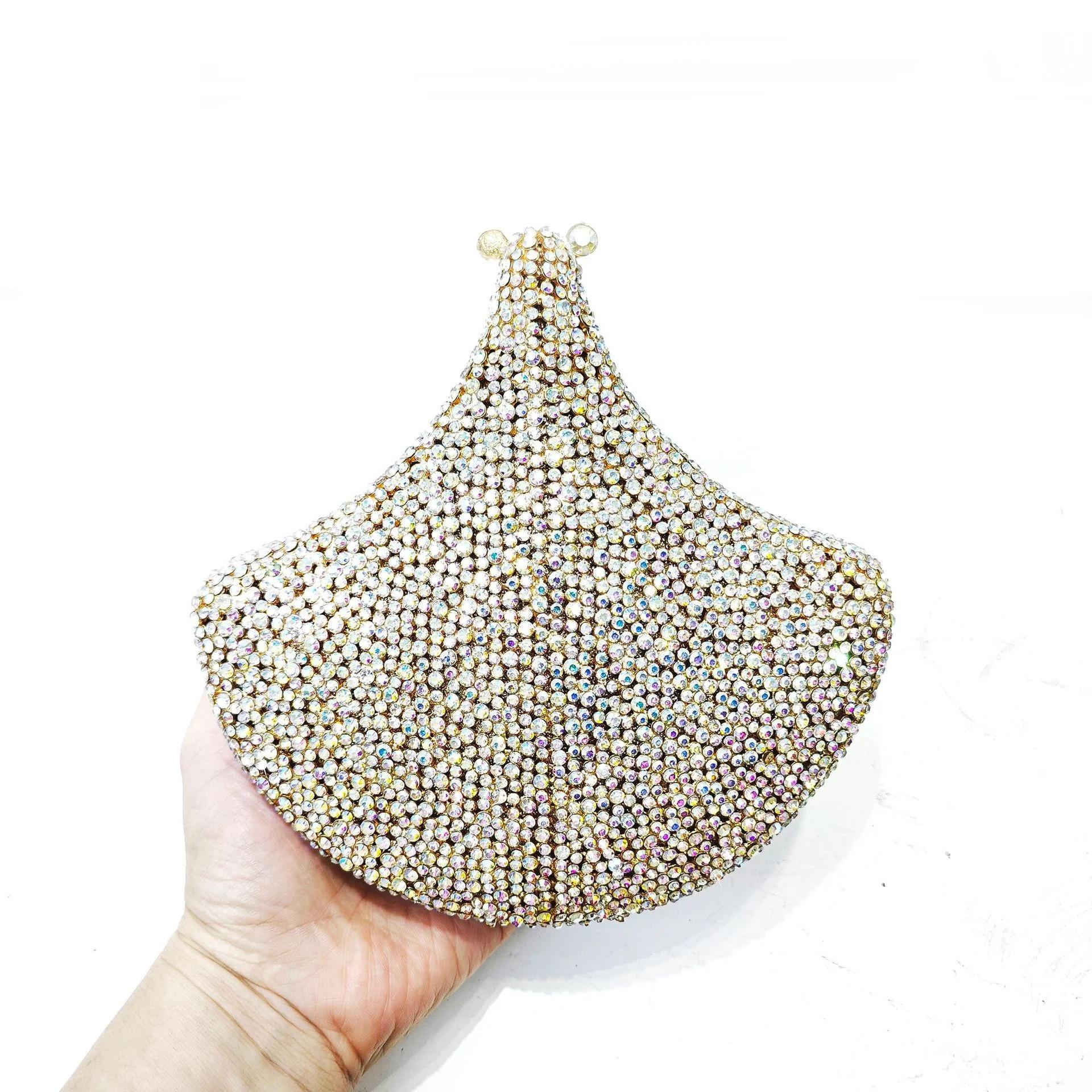 

WHTUOHENG Crystal Evening Clutch Bags Luxury Wedding Party Diamond Clutches Women Sparkling Rhinestone Purses And Handbags 19cmX18cmX6cm