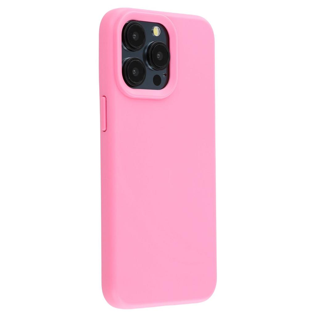 For iPhone 15 Pro Max Case 2.0mm Thick Solid Color Soft TPU Phone Back Cover Large Lens Cutout