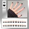 Press On Acrylic Fake Nails Set with Glue High Quality Handmade Nail Extension French Tips Woman False Short Nails Press Ons