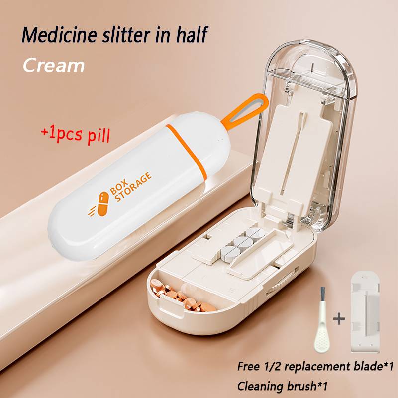 New 2/3/4 Tablets Pill Cutter Storage Box Tablet Dust-Proof Divider Small And Portable Suitable For Home And Daily Travel