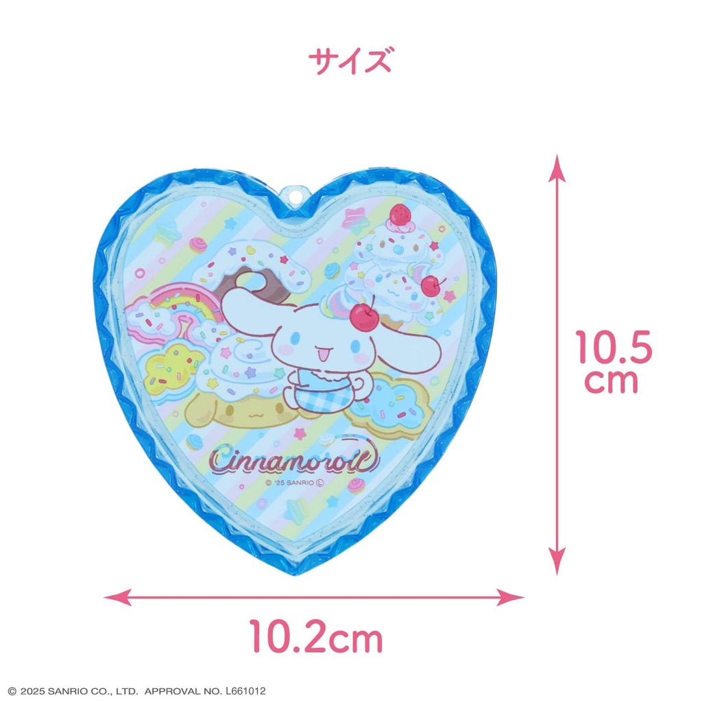 Shobido Sanrio Heart Case Cosmetic Set for Lip and Nail featuring Sanrio Characters Kids, Care, (Cinnamoroll)