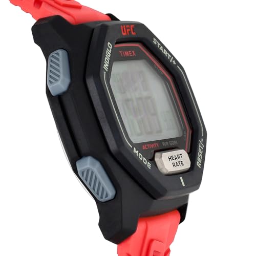 TIMEX UFC Spark Digital Quartz Watch, 50M Water Resistant, Acrylic, 46mm, TW2V84000, Men's, Red
