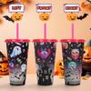 Color Changing Cups, 5-Pack 24 oz Plastic Cups with Lids and Straws, Tumblers and Water Glasses for Adults, Kids Party, Cute Cups for Ice Drink