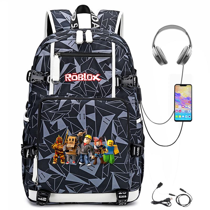 Cartoon Game Merchandise With Usb Hiking Bag College Students Outdoor Travel Large Capacity Backpack Bag