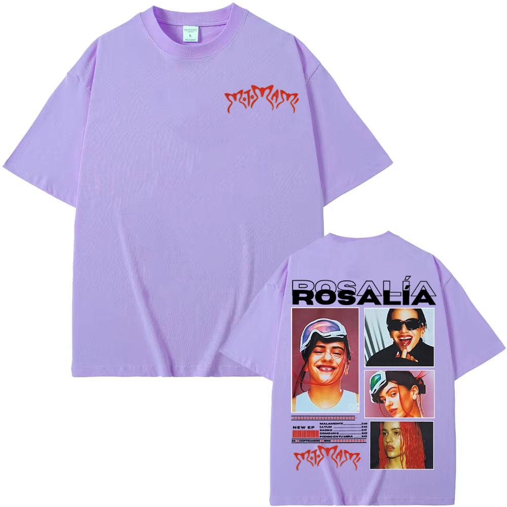 Singer Rosalia Motomami Album 2025 Cover Tee Shirt Unisex Women Clothing Hip Hop Style Street Tshirt High Quality Oversized Tshirt