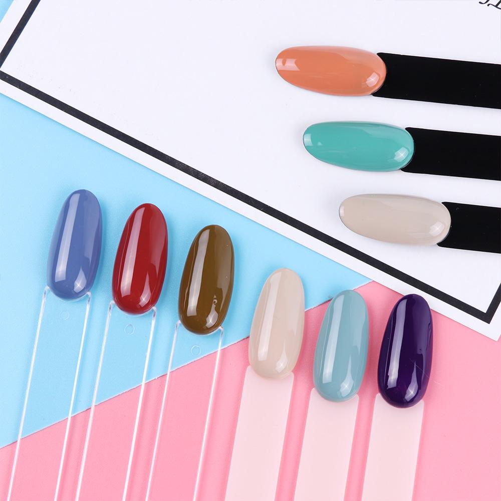 50Tips/Set False Nails Fan Display Acrylic Fake Nail Art Tips For Gel Polish Practice Manicure Tools