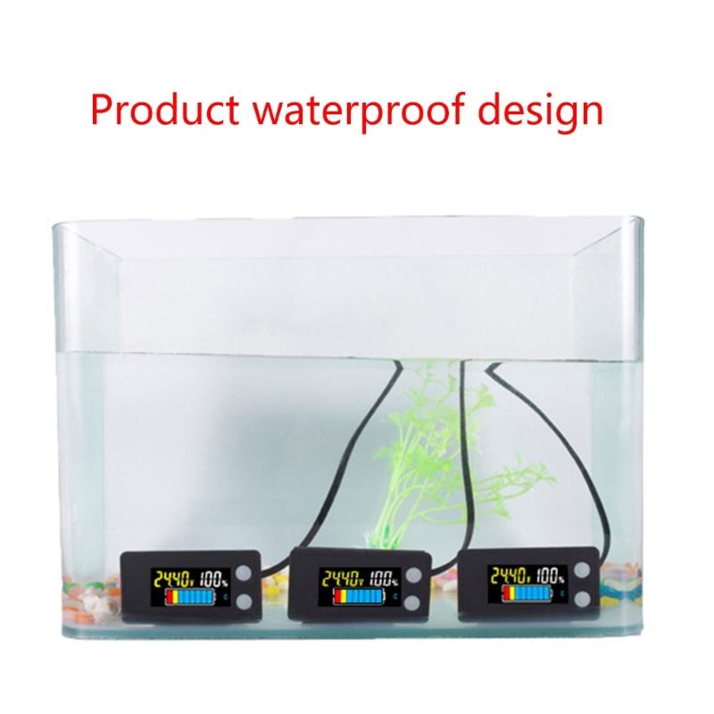 Battery Capacity Monitors, DC7V-100V Battery Meter,12v 24v 48v Battery Power Percentage Voltage Indicator Gauge