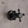 Black Bronze Triangle Valve 1/2" Male Brass Bathroom Angle Stop Valve Black Finish Double Use Filling Valves