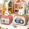 Piggy Bank Money Saving Box for Kids, ATM Fingerprint Password Plastic Large Capacity with Music Gitfs for Boys and Girls