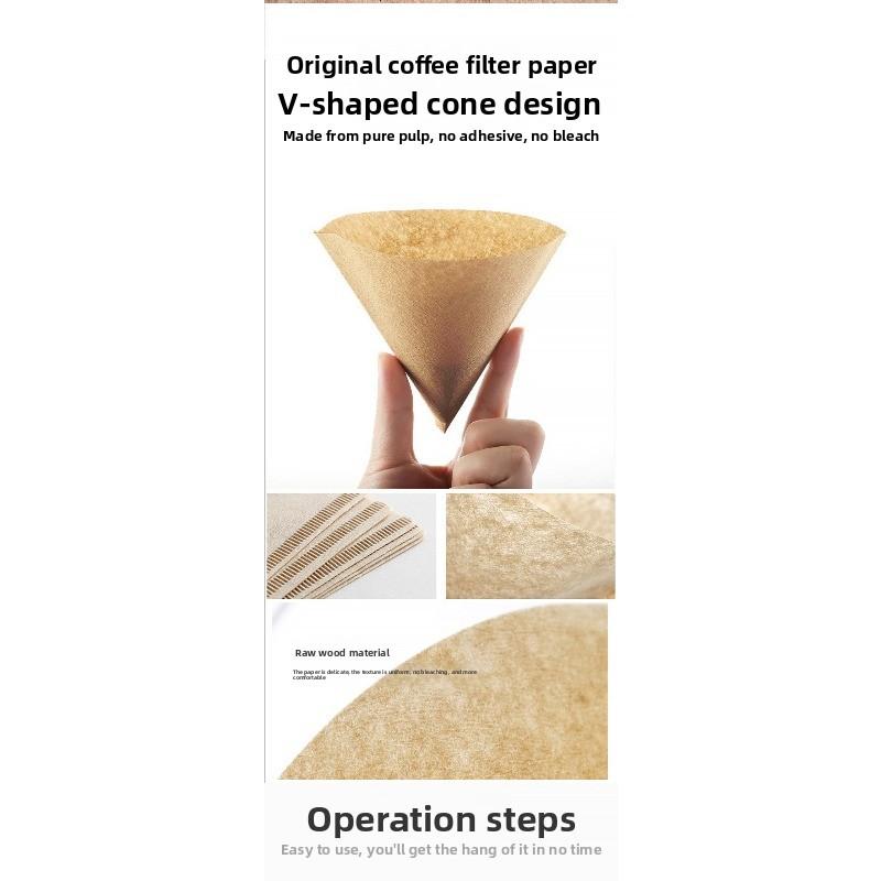 Gift Set of Pour-over Coffee Maker and Accessories - Coffee Utensils with 5-piece Filter Set