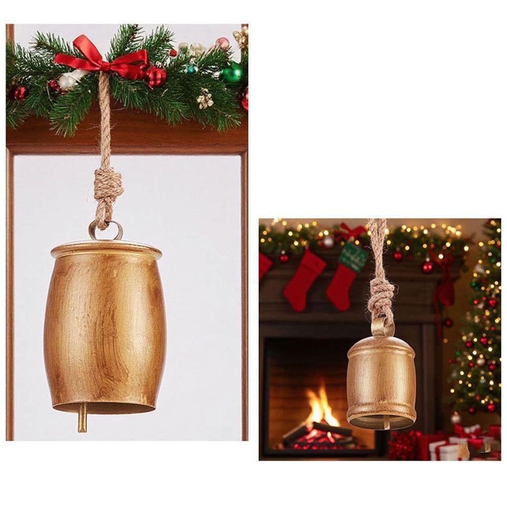 Corrosion Resistant Christams Cow Bells Handmade Christams Bell Pendant  Home Garden Decor
