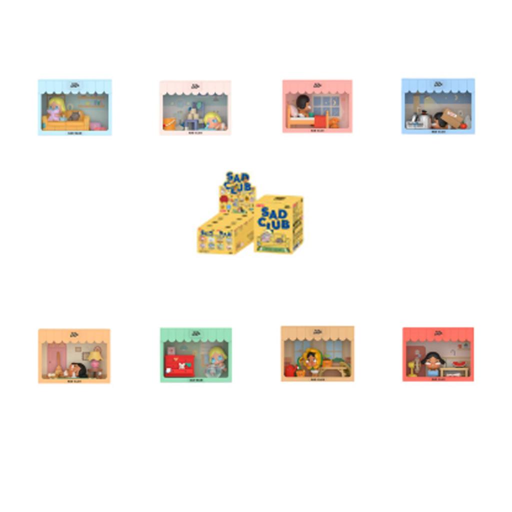 New POP MART CRYBABY Sadness Club Collection Mystery Boxes Single Mystery Box/Full Box 8 Pcs PPMT-2312-0078