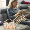 Crochet Bowls for Yarn Crochet Bowl Yarn Holder Handmade Wooden Yarn Basket Crochet Yarn Holder Yarn Dispenser Storage Bowl