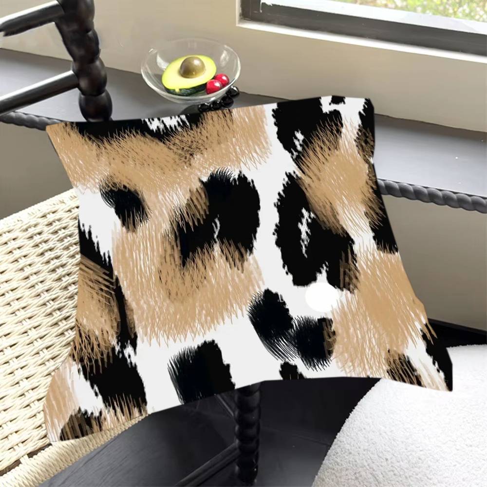 

Classic leopard print Square cushions suitable for use in guesthouses bedrooms living rooms sofas and when traveling 30cmx30cm