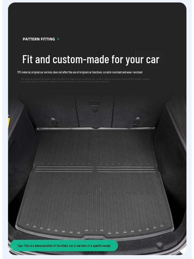 Volkswagen Golf 8 TPE Trunk Mat: Dirt-Proof Protection, Set of 25