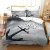 3D Print New Nautical Ocean Anchor Bedding Sets Ocean Spirit Duvet Cover King Queen Single Size Bed Linen Teens Boys Gift