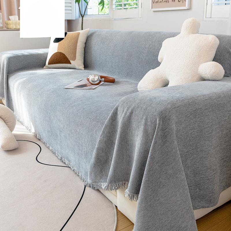 

Современный кремовый стиль, пылезащитный чехол для дивана, полотенце, подушка для дивана, чехол для дивана, универсальное универсальное одеяло из синели для четырех сезонов 180-130cm