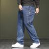 Jeans di grandi dimensioni ad alta elasticità Pantaloni larghi dritti da uomo Plus Size Jeans di nuova moda