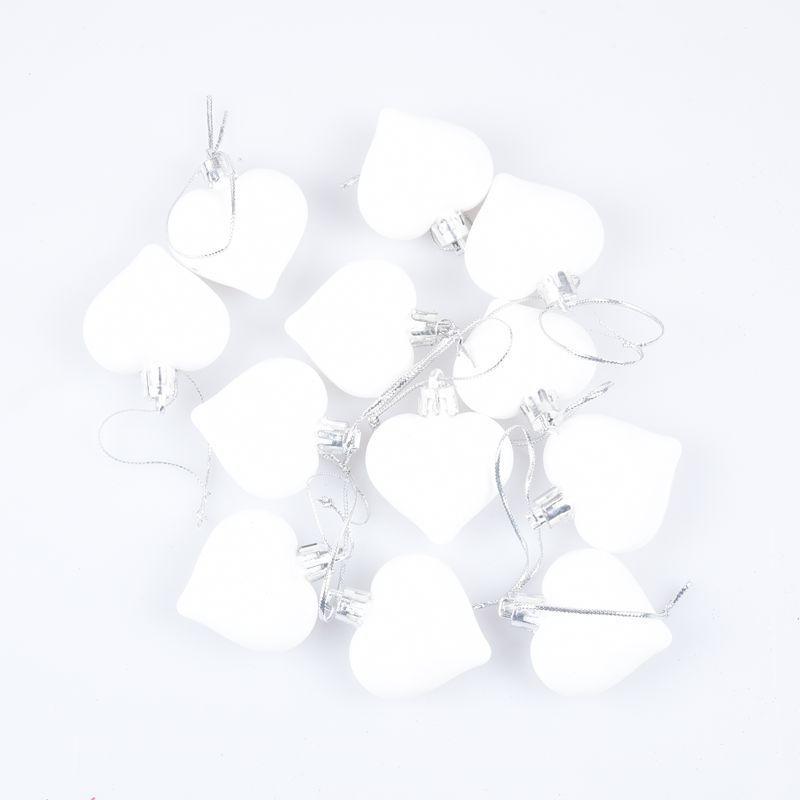 

12 шт., рождественский шар в форме звезды, рождественская елка, пластиковый подвесной шар, кулон, украшение для дома, фестиваля, вечеринки, новогодний декор 4.5cm