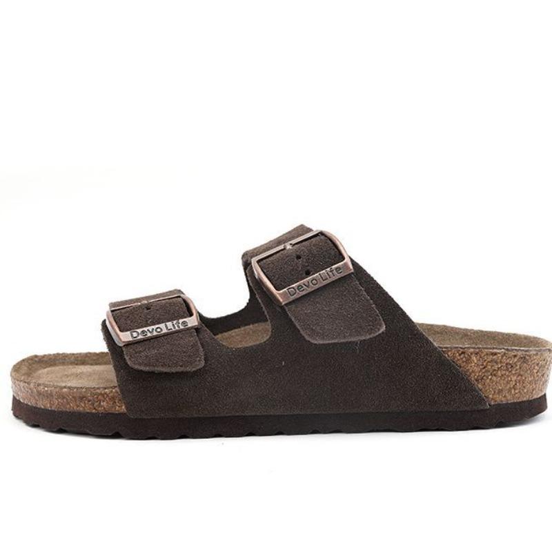 Thick-soled 2 Summer Outer Slippers Women's Matte Cork Boken Sandals Non-slip One-word Drag Tide