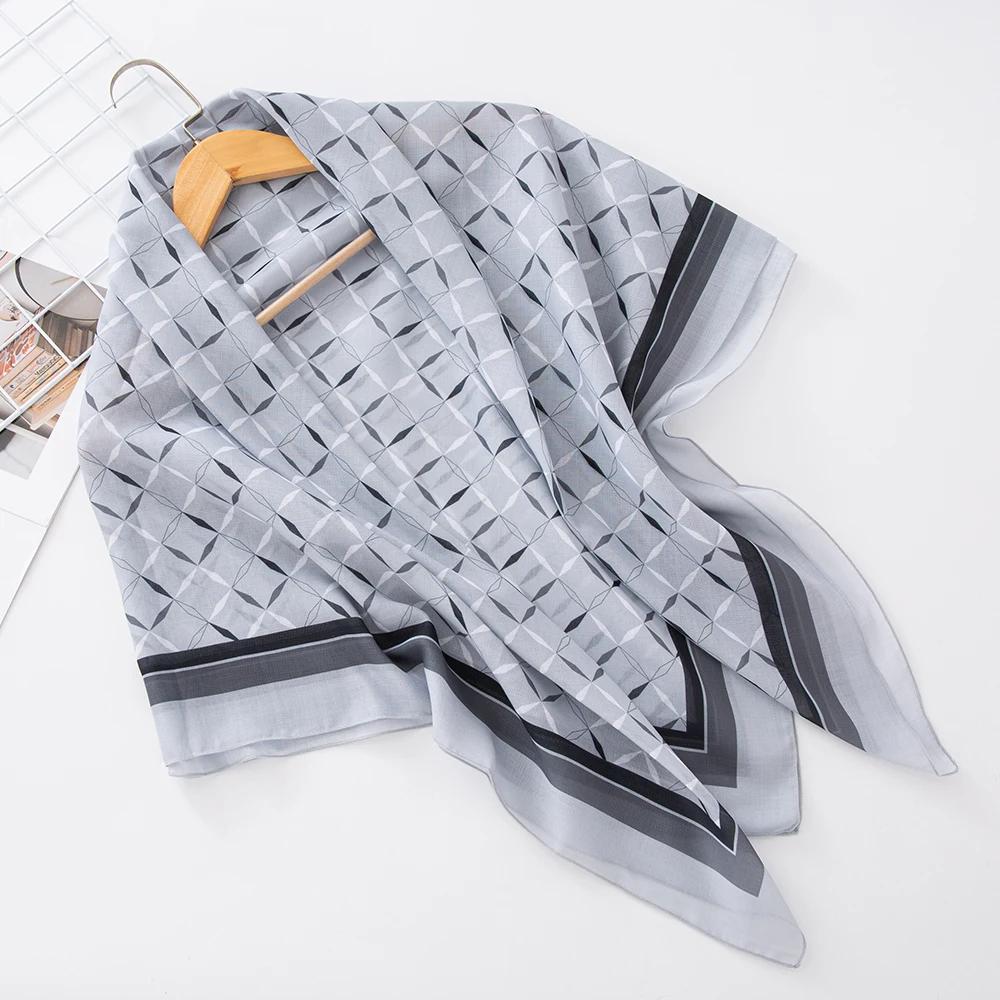 73Colors Malaysia Tudung Bawal Flower Print Hijab New Design Headscarf Premium Cotton Voile Soft Fashion Muslim Square Scarf