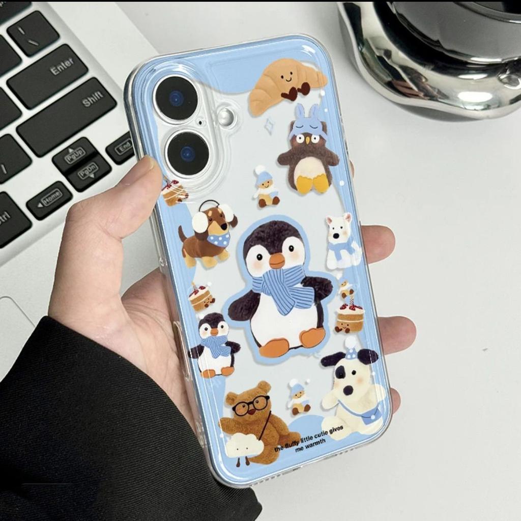 Cute cartoon for Apple 15PROMAX mobile phone case 16 16pro anti-drop xsmax animal 11 12 three-dimensional