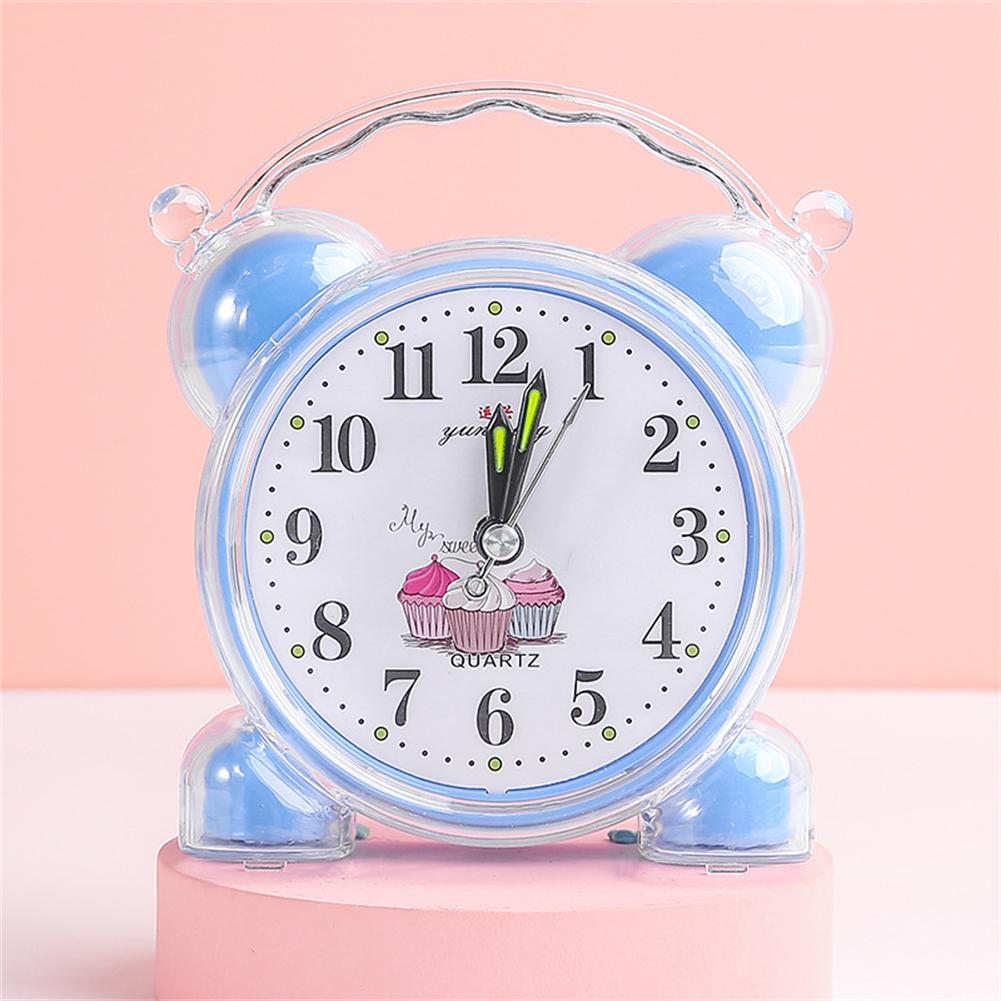 

Cute Alarm Clock 11.6x10.2cm For Bedroom School Office Home Decor Plastic Small Yellow/Red/Blue/Pink/Orange Brand New синий