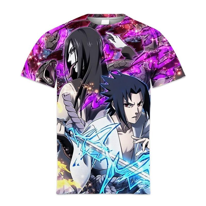2026 New Summer Bestseller Naruto Character Series Men s and Women s Printed Teenagers  Trendy Short-sleeved Tops S