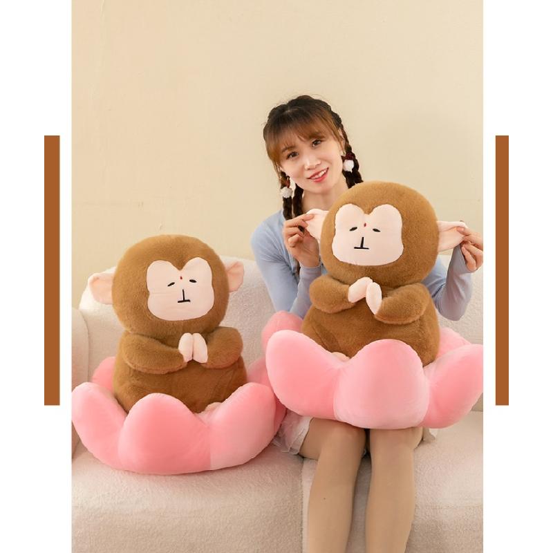 Lotus Monkey Buddhist Plush Toy Fashion Comfortable Sleeping Doll Girl Gift