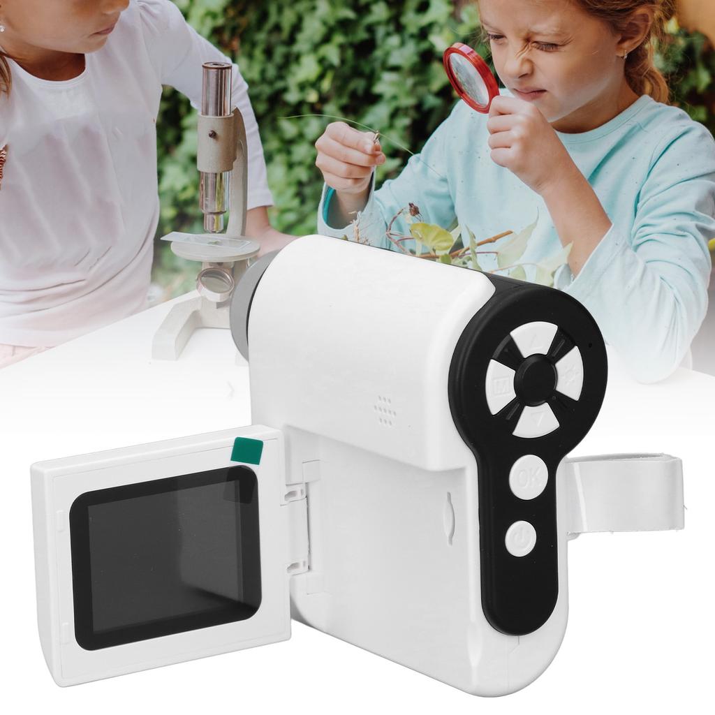Kids Microscope 1000X Handheld Digital Microscope 2 Inch Color Display Screen Portable ket Microscope Educational Tool