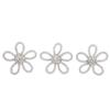 3Pcs Shoe Brooch Cute Colours 6cm Rhineston Wide Flower Shape Clothing Brooch for Shoes Bag Wedding Dress