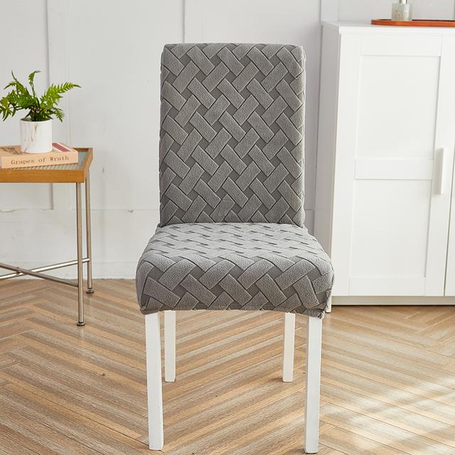 Thick Jacquard Chair Cover Spandex Stretch Slipcovers Chair Seat Covers For Kitchen Dining Room Wedding Banquet Home 1pc