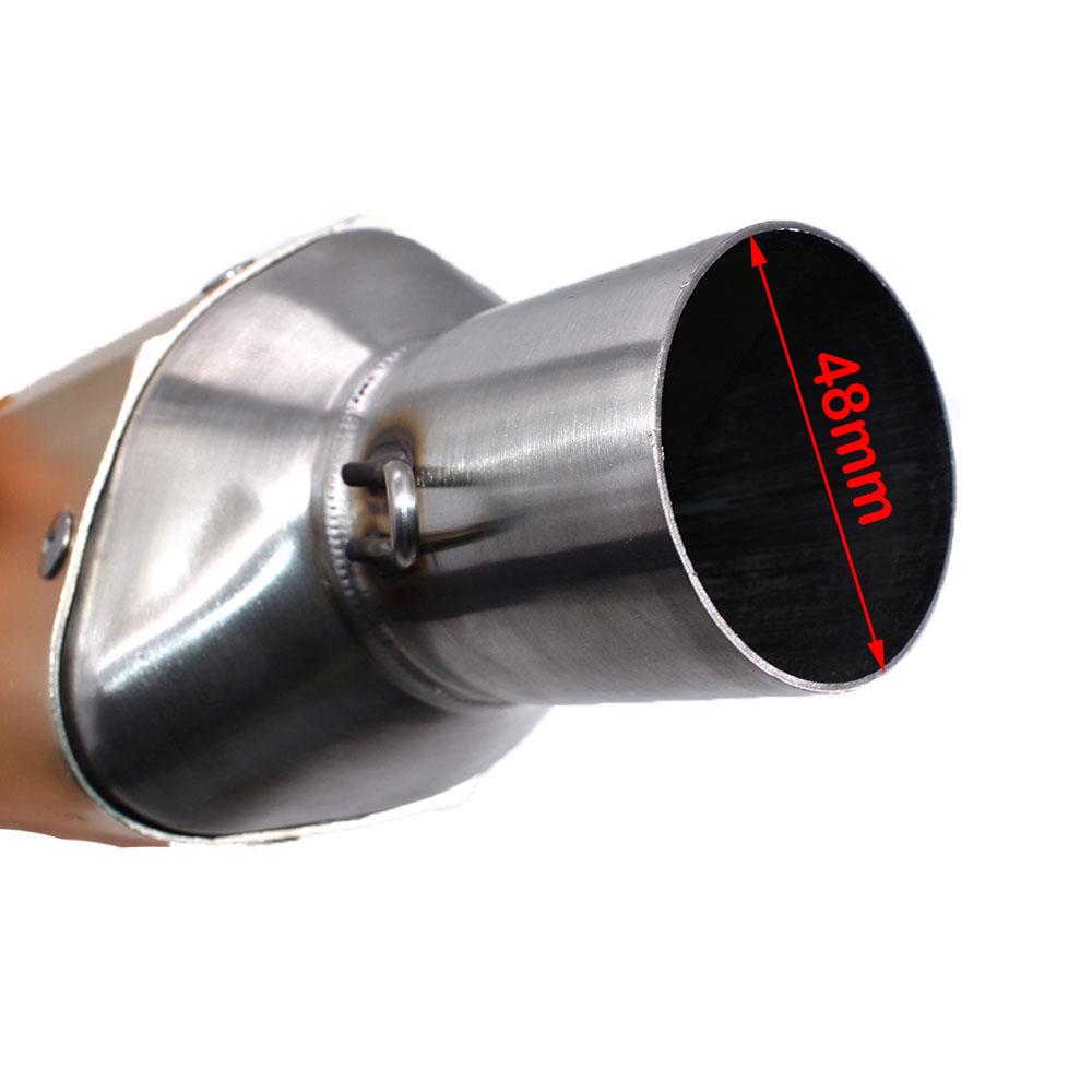 Motorcycle 48mm exhaust muffler pipe suitable for 250cc 350cc 600cc ATV off-road vehicle modification accessories