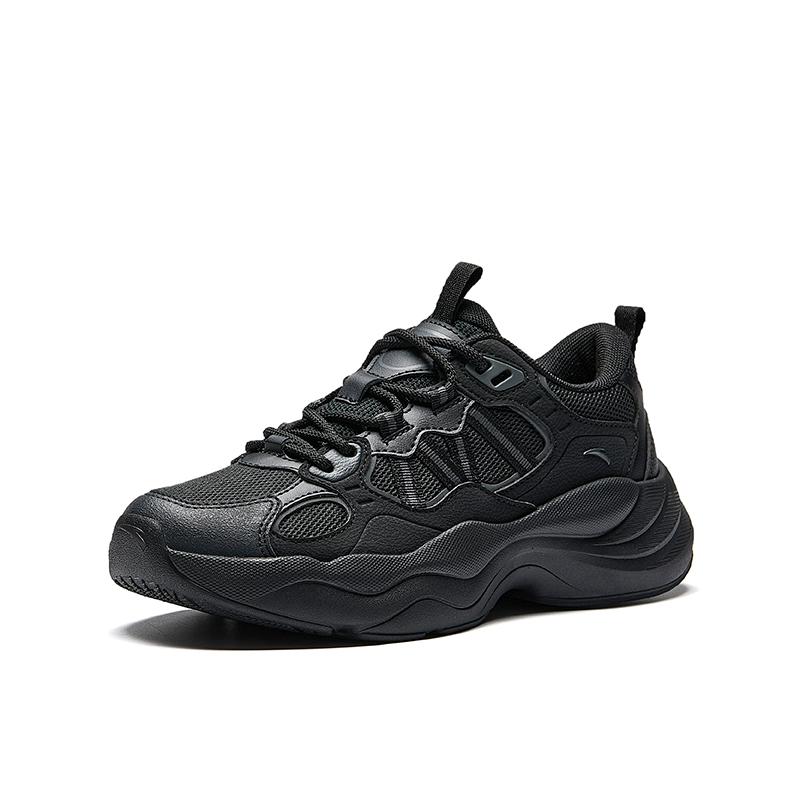 Anta PG Tendencia de Moda Duraderas Absorción de Impactos Zapatillas Bajas Tipo Papá Mujer Zapatillas Negras 122548840-1
