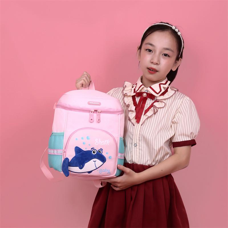 Colorful Shark Kids Backpack Ultra Lightweight With Air Cushion Straps For Comfort