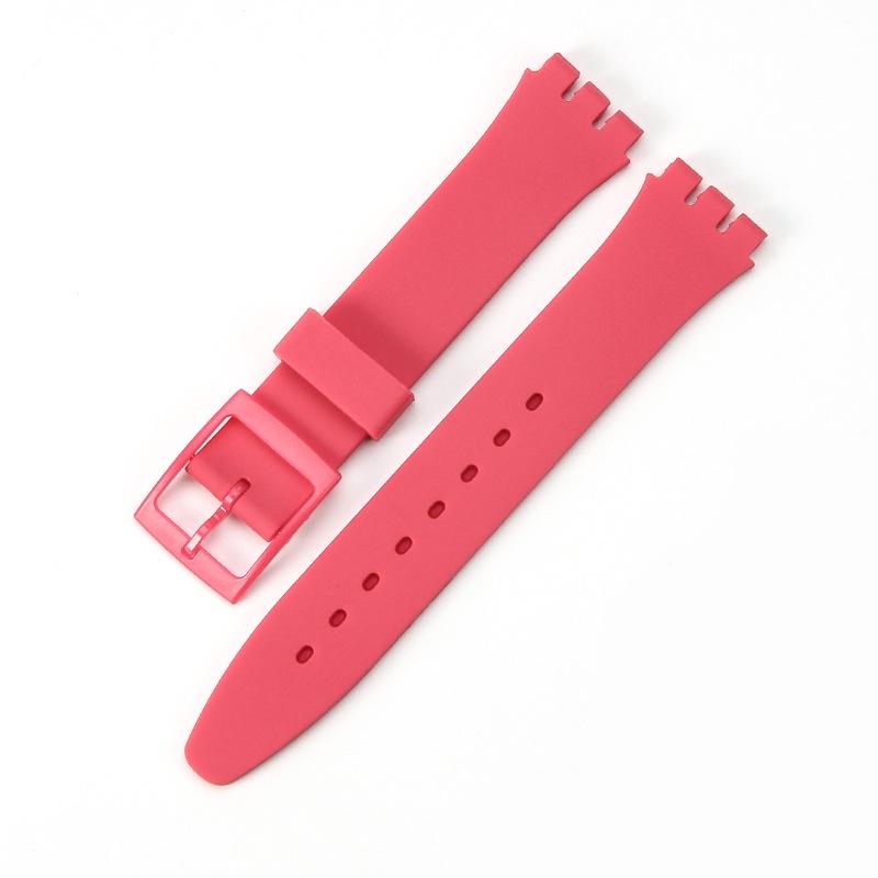 Silicone Unisex Sport Strap Classic Watch Band For Swatch Jelly Skin 19mm 17mm