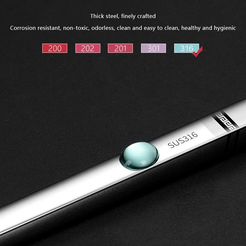 316 Stainless Steel Chopstick Laser Engraving Chinese Chopsticks Antiskid Household Metal Reusable Chopstick Outdoor Tableware