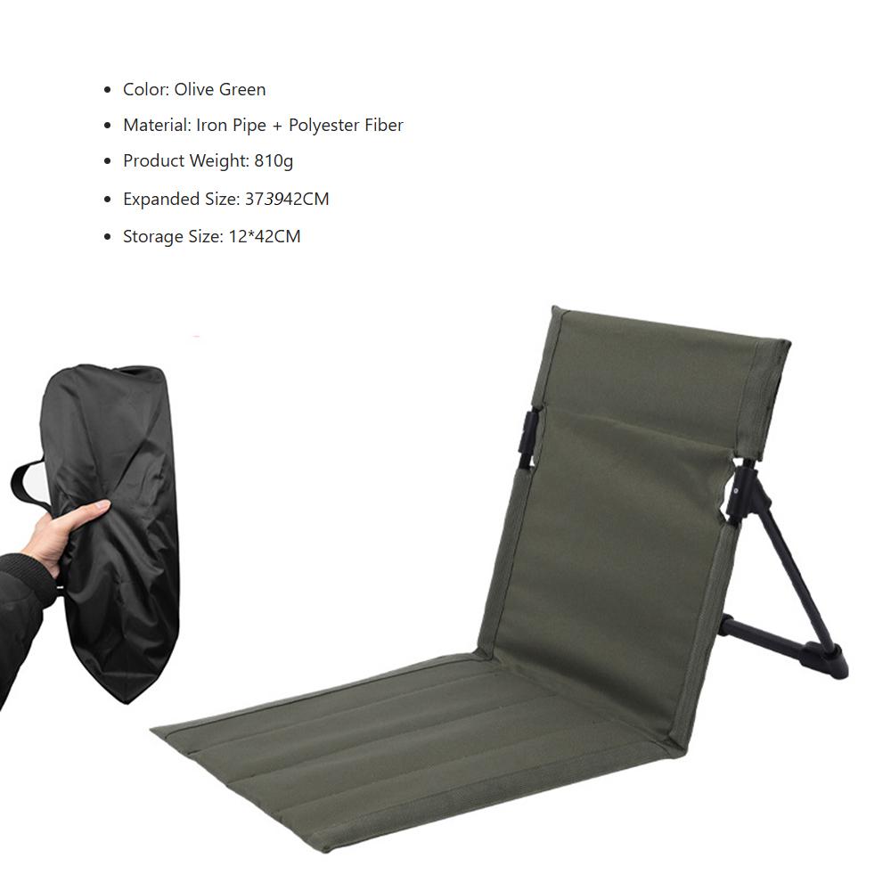 Ultra-Light Folding Camping Chair with Backrest Outdoor Portable Beach Lounge Chair for Camping, Beach, Picnic, Park, Lawn