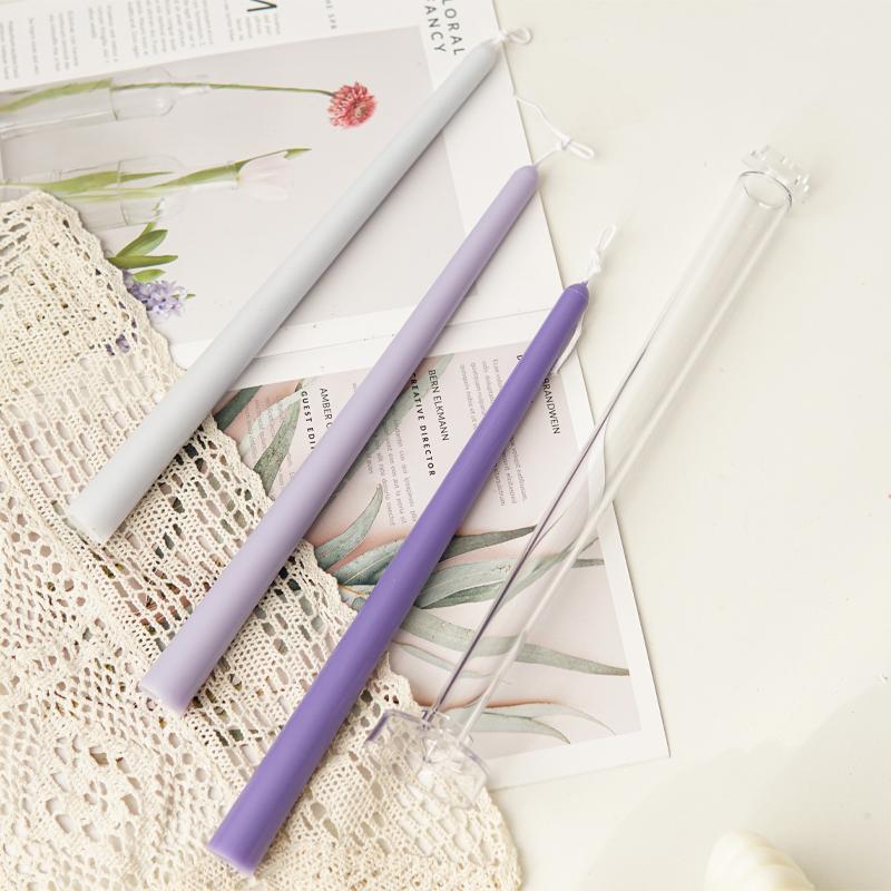25.5cm Long Pole Candle Mold DIY Insert Pole Aromatherapy Candle Making Tool Acrylic Plastic Molds Candlelight Dinner Candle