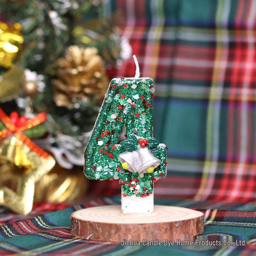 Santa Claus Birthday Number Candles - Creative Christmas Cake Decorations & Gifts