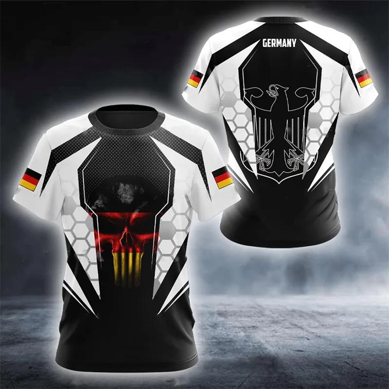 German Germany Eagle Flag National 3D Print Unisex Men Women MMA Kick Boxing Muay Thai T Shirt Quick Dry Short Sleeve Streetwear Retro Vintage Top Tee
