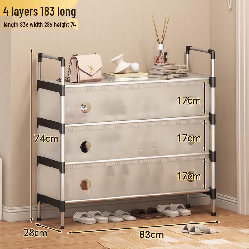 Platzsparendes Mehrschicht-Schuhregal mit Staubschutz für Wohnheime